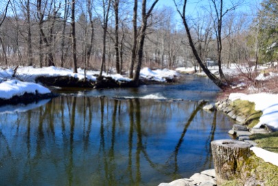 The swimming hole in warm weather